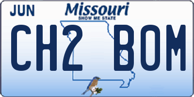 MO license plate CH2B0M