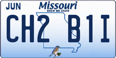 MO license plate CH2B1I