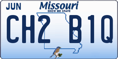 MO license plate CH2B1Q