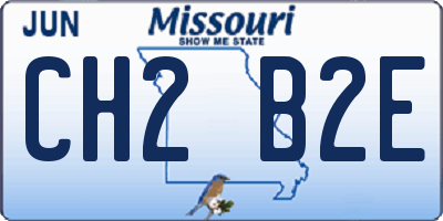 MO license plate CH2B2E
