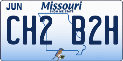 MO license plate CH2B2H