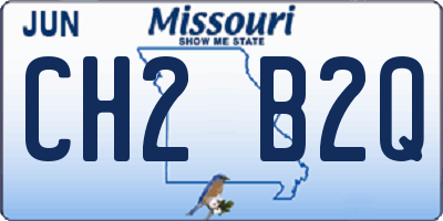 MO license plate CH2B2Q