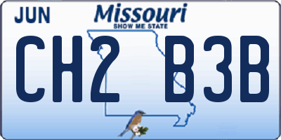 MO license plate CH2B3B
