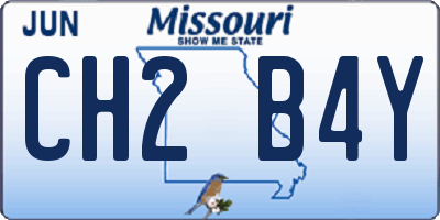 MO license plate CH2B4Y