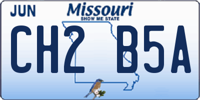 MO license plate CH2B5A