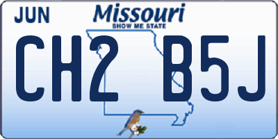 MO license plate CH2B5J