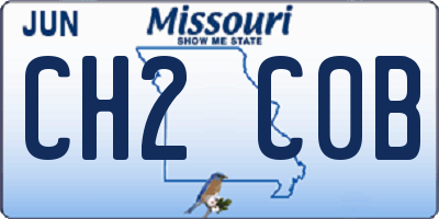 MO license plate CH2C0B