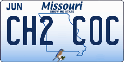 MO license plate CH2C0C