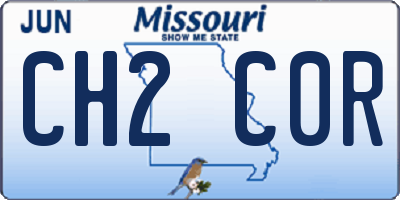 MO license plate CH2C0R