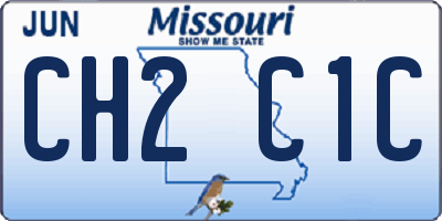 MO license plate CH2C1C