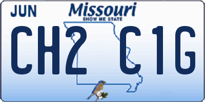 MO license plate CH2C1G