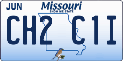 MO license plate CH2C1I