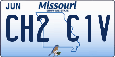 MO license plate CH2C1V