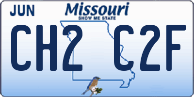 MO license plate CH2C2F