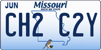 MO license plate CH2C2Y