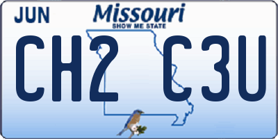MO license plate CH2C3U