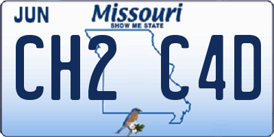 MO license plate CH2C4D