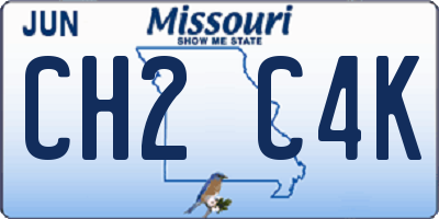 MO license plate CH2C4K