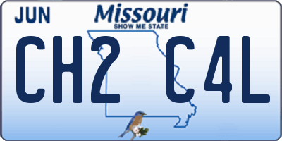MO license plate CH2C4L