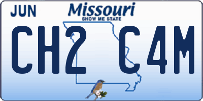 MO license plate CH2C4M