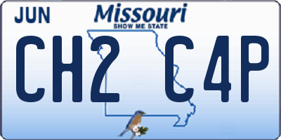 MO license plate CH2C4P
