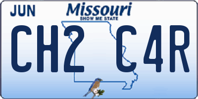 MO license plate CH2C4R