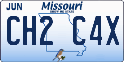 MO license plate CH2C4X