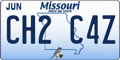MO license plate CH2C4Z