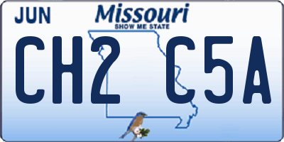 MO license plate CH2C5A