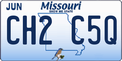 MO license plate CH2C5Q