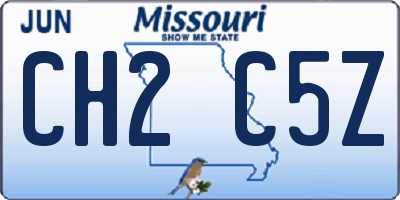 MO license plate CH2C5Z