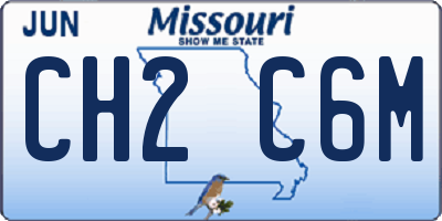 MO license plate CH2C6M
