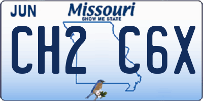 MO license plate CH2C6X