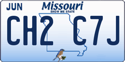 MO license plate CH2C7J