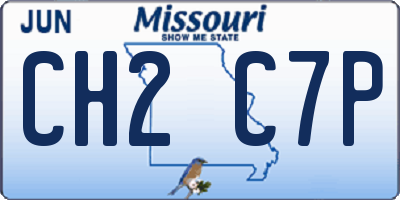 MO license plate CH2C7P