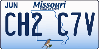 MO license plate CH2C7V