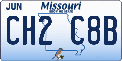 MO license plate CH2C8B
