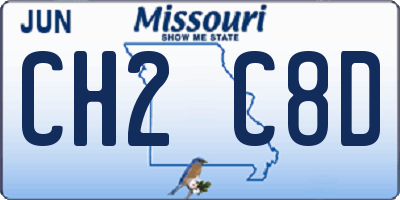 MO license plate CH2C8D