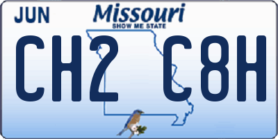 MO license plate CH2C8H