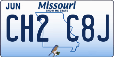 MO license plate CH2C8J