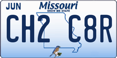 MO license plate CH2C8R