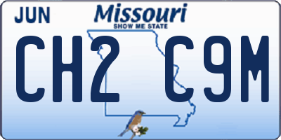 MO license plate CH2C9M