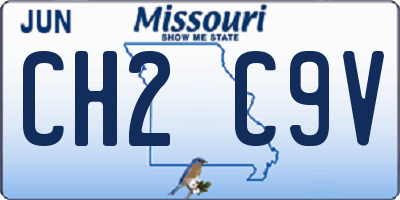 MO license plate CH2C9V