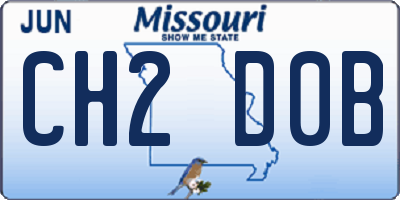 MO license plate CH2D0B