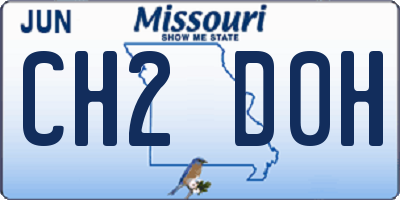 MO license plate CH2D0H