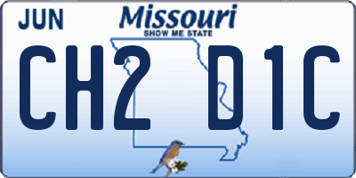 MO license plate CH2D1C