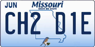 MO license plate CH2D1E
