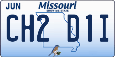MO license plate CH2D1I