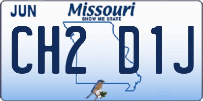 MO license plate CH2D1J