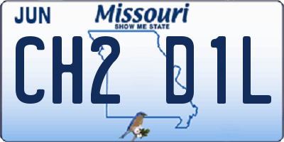 MO license plate CH2D1L